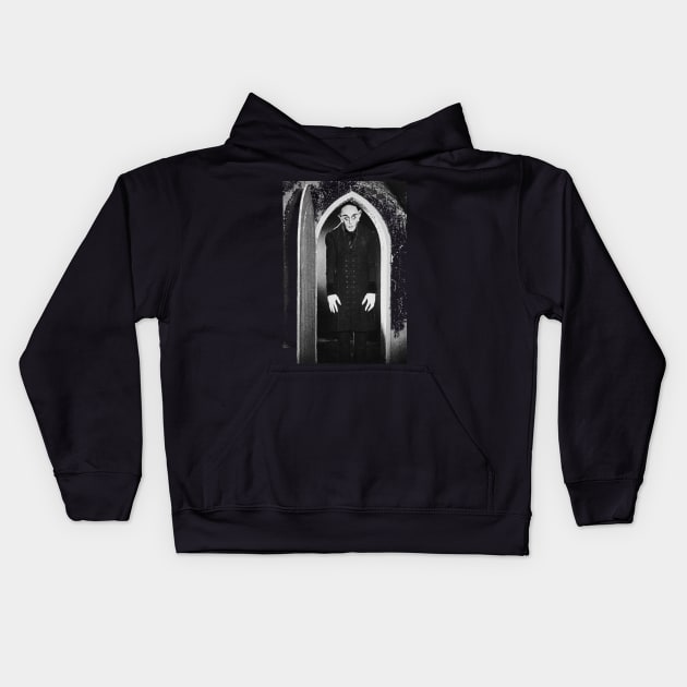 Count Dracula Nosferatu Kids Hoodie by Digital GraphX